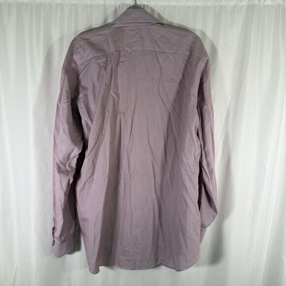 Tailorbyrd Dress Shirt Men's XXL Blue Red Striped Button Up Long Sleeve Cotton - Picture 10 of 12